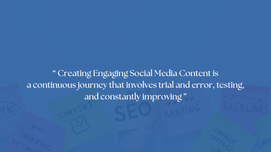 graphic on how to create engaging social media content.